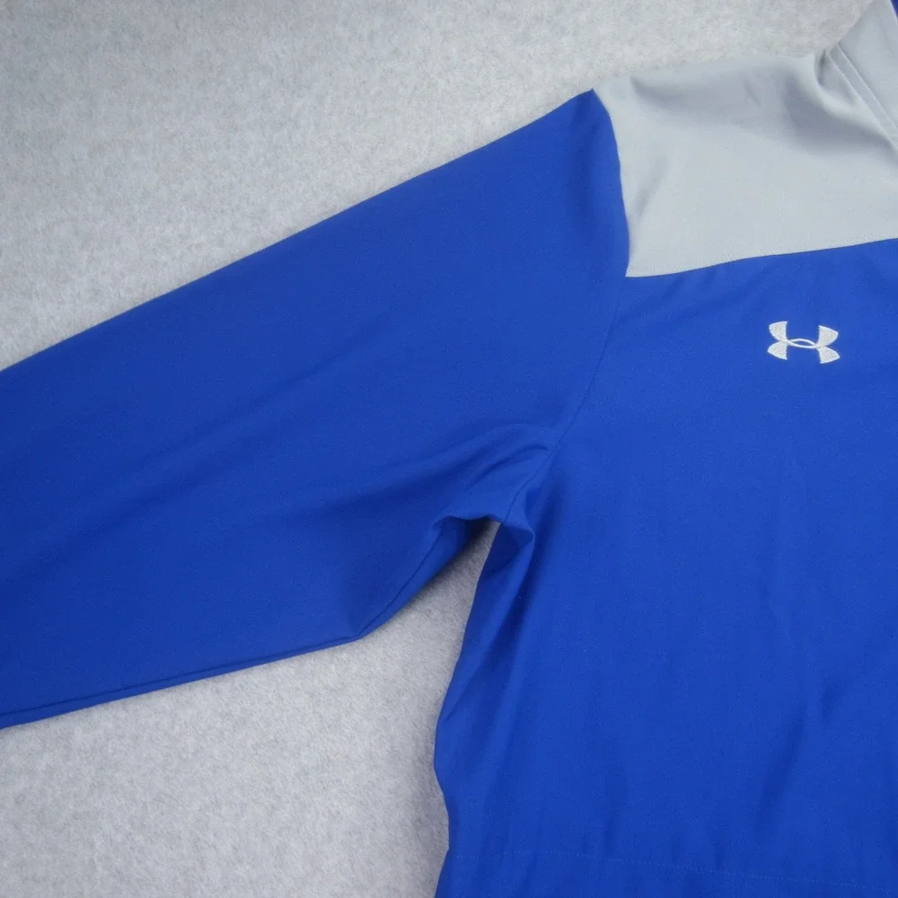 Under Armour Pullover Mens Medium Blue 1/2  Zip Loose‎ Fit Side Zip Jacket